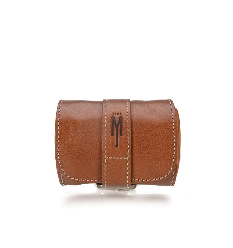 Madeley Single Watch Roll - Tobacco Brown