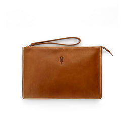 Leather Laptop Sleeve - Tobacco