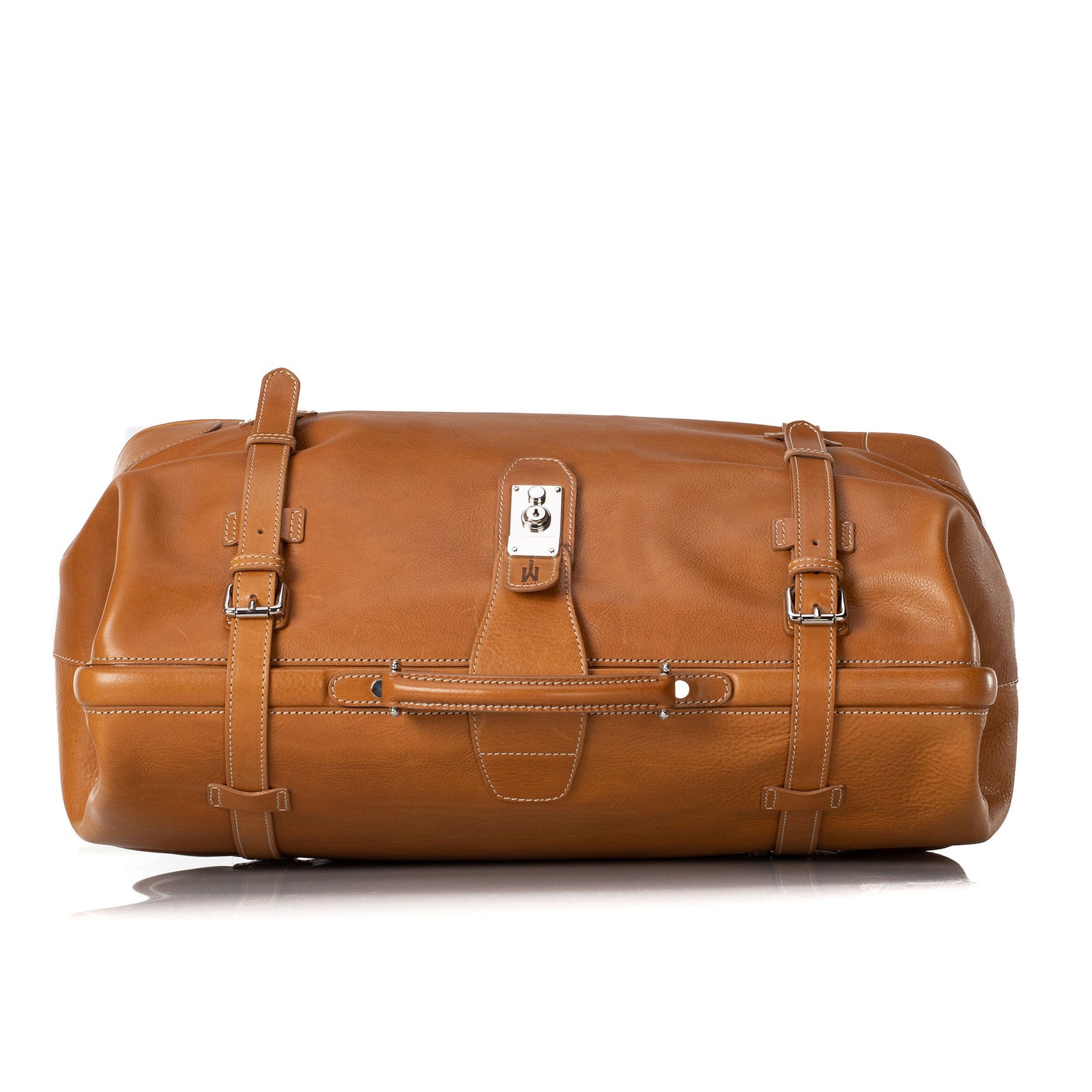 Vintage Leather Duffle Bag in Tobacco Brown Madeley Yorkshire